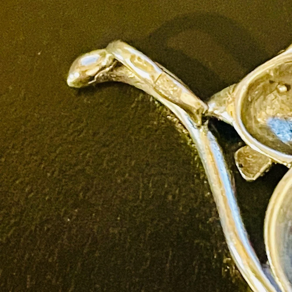 Baltic Amber and Sterling Silver 925 Cat Pendant - Picture 9 of 11